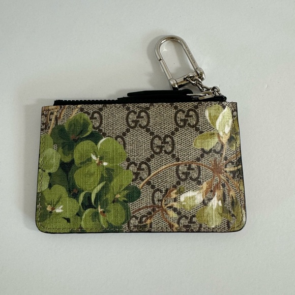 Gucci GG Supreme Monogram Blooms Print Key Case Green Limited Edition - Picture 7 of 9